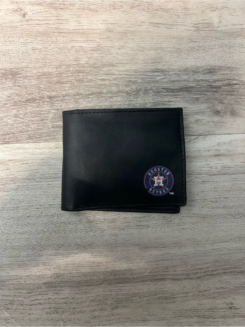 Houston Astros Black Leather Bi-Fold Wallet